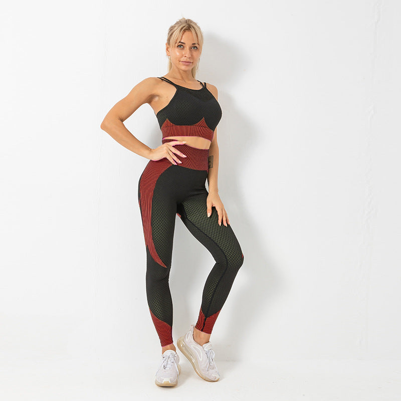 Yoga sets female sport gym suit