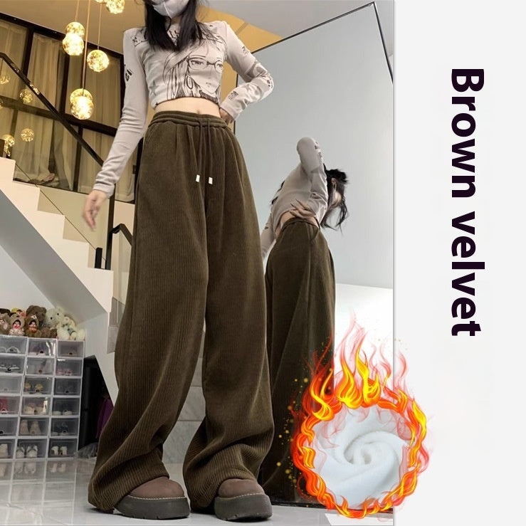 Women's Idle Style Casual All-matching Mop Pants Trousers