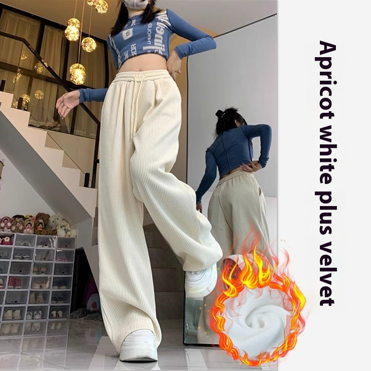 Women's Idle Style Casual All-matching Mop Pants Trousers