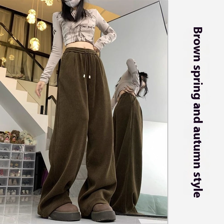 Women's Idle Style Casual All-matching Mop Pants Trousers