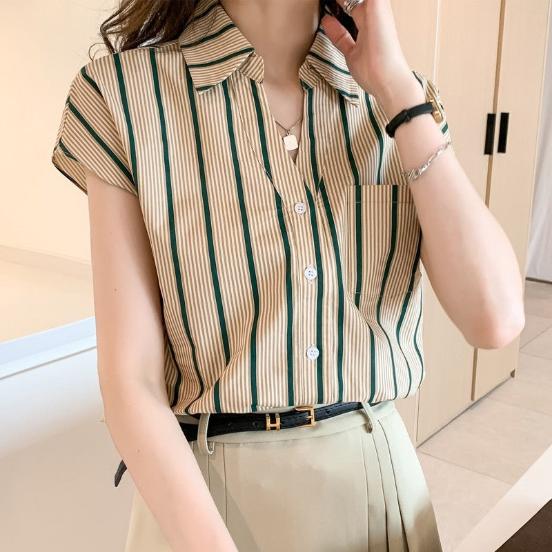 Women's Lapel Cardigan Shirt Bottoming Shirt