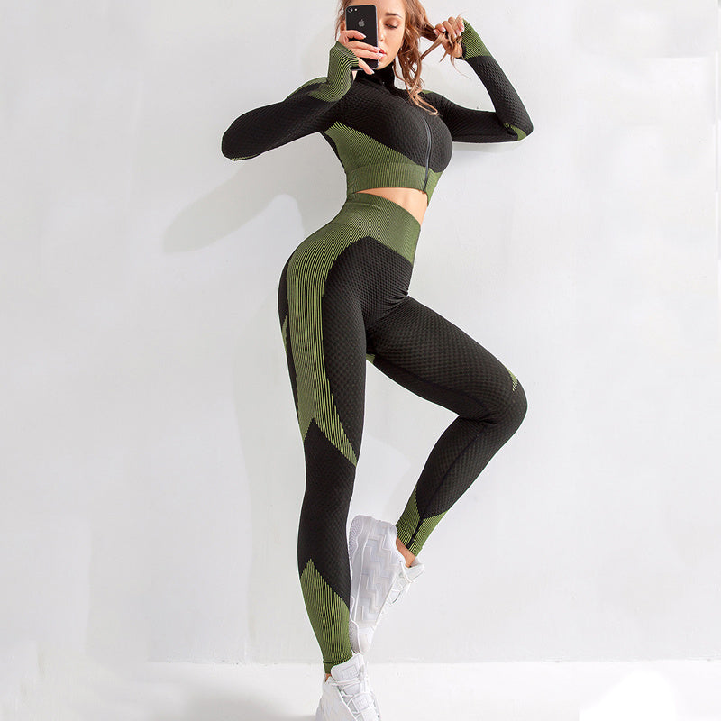 Yoga sets female sport gym suit