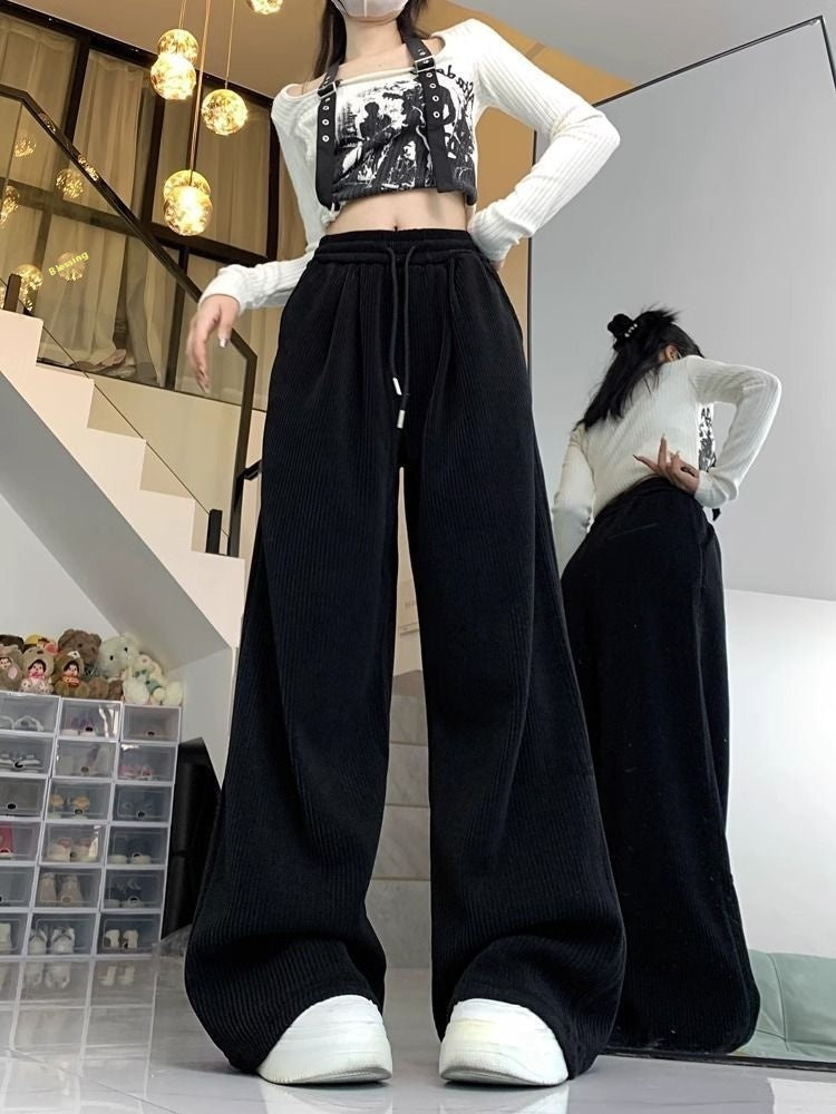 Women's Idle Style Casual All-matching Mop Pants Trousers