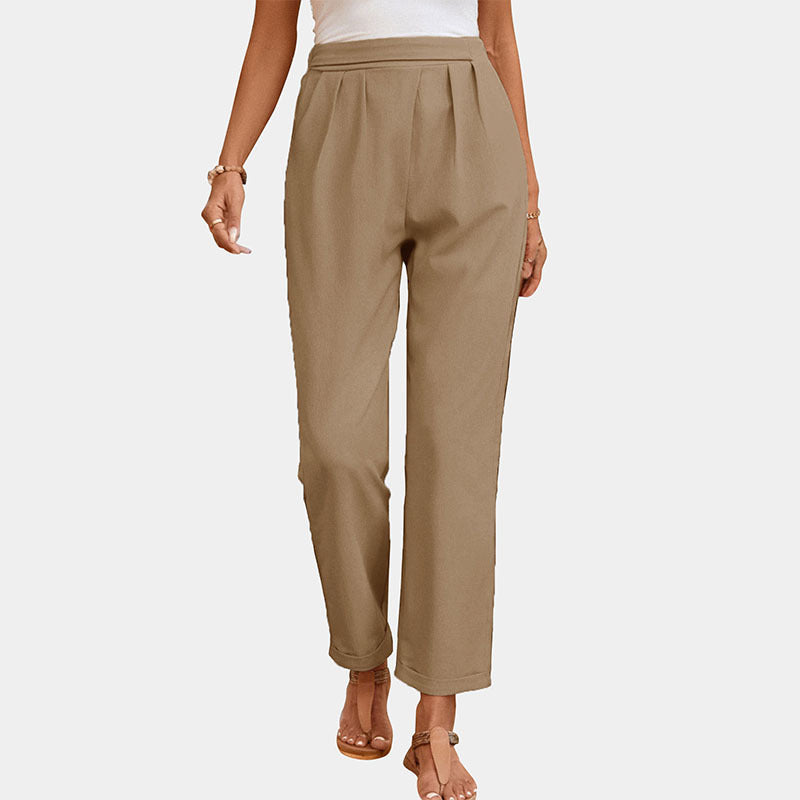 Solid Color Simple Basic Trousers